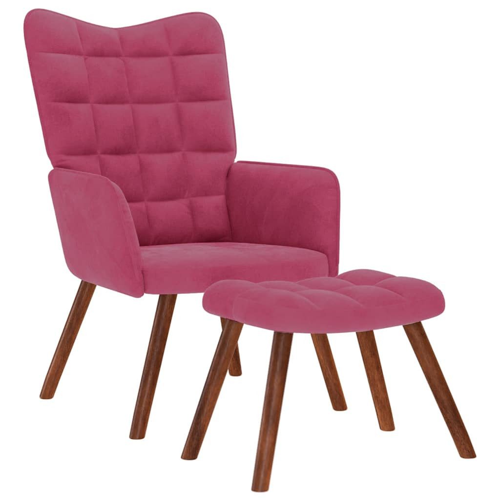 vidaXL Sessel Relaxsessel mit Hocker Weinrot günstig online kaufen