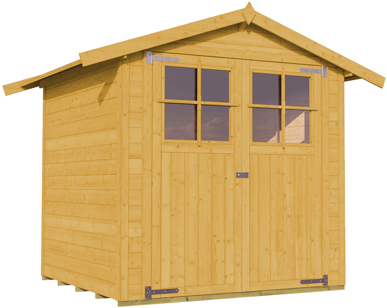 Weka Holz-Gartenhaus Eiche Hell Satteldach Lasiert 171 cm günstig online kaufen