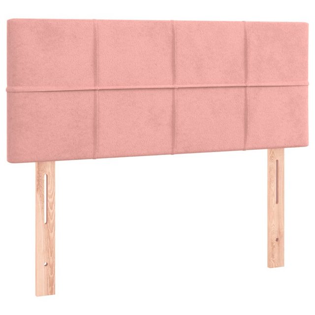 vidaXL Bett, Kopfteil Rosa 90x5x78/88 cm Samt günstig online kaufen