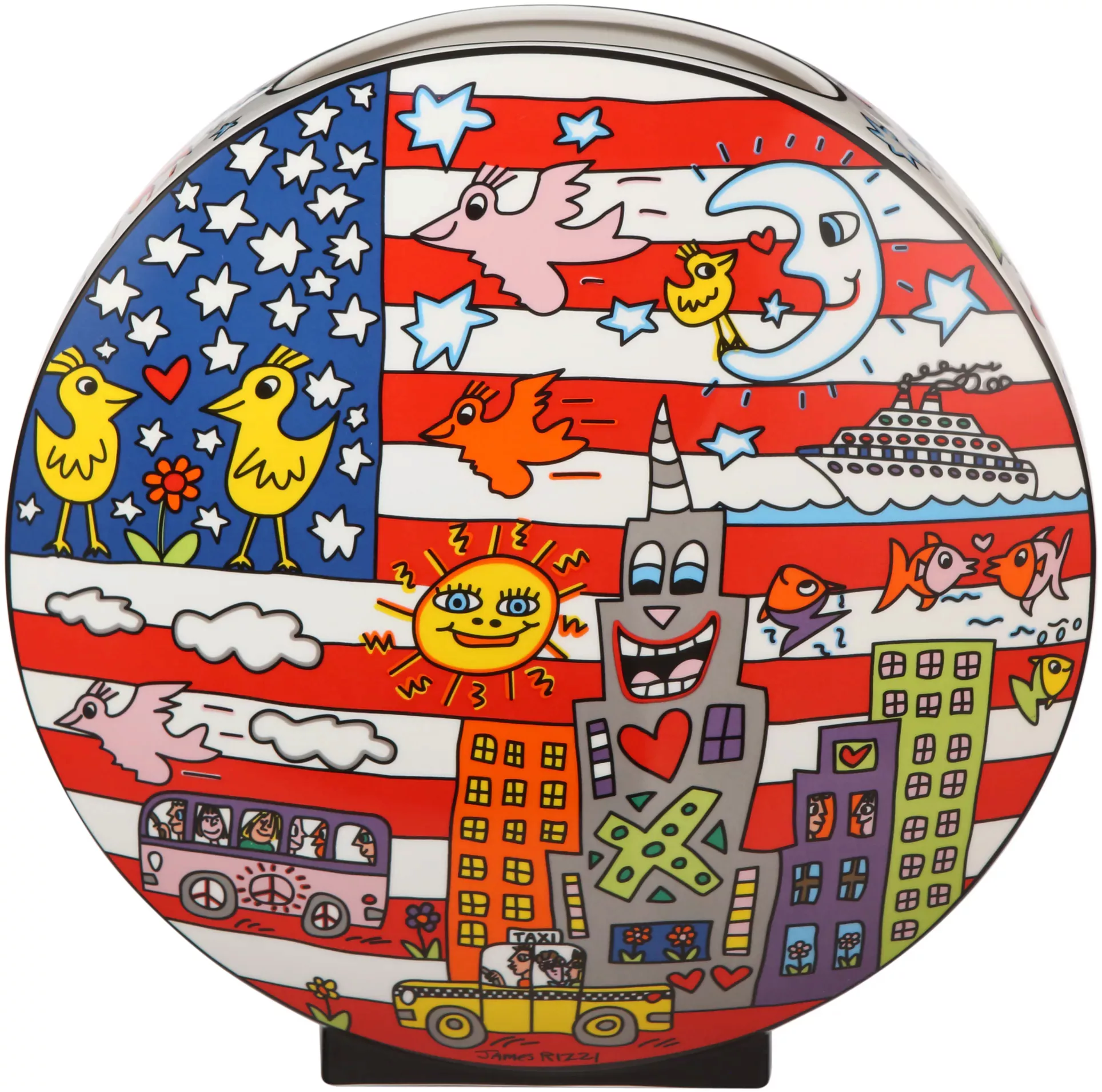 Goebel Dekovase »Rizzi«, Pop Art, Porzellan, James Rizzi - Living in the US günstig online kaufen