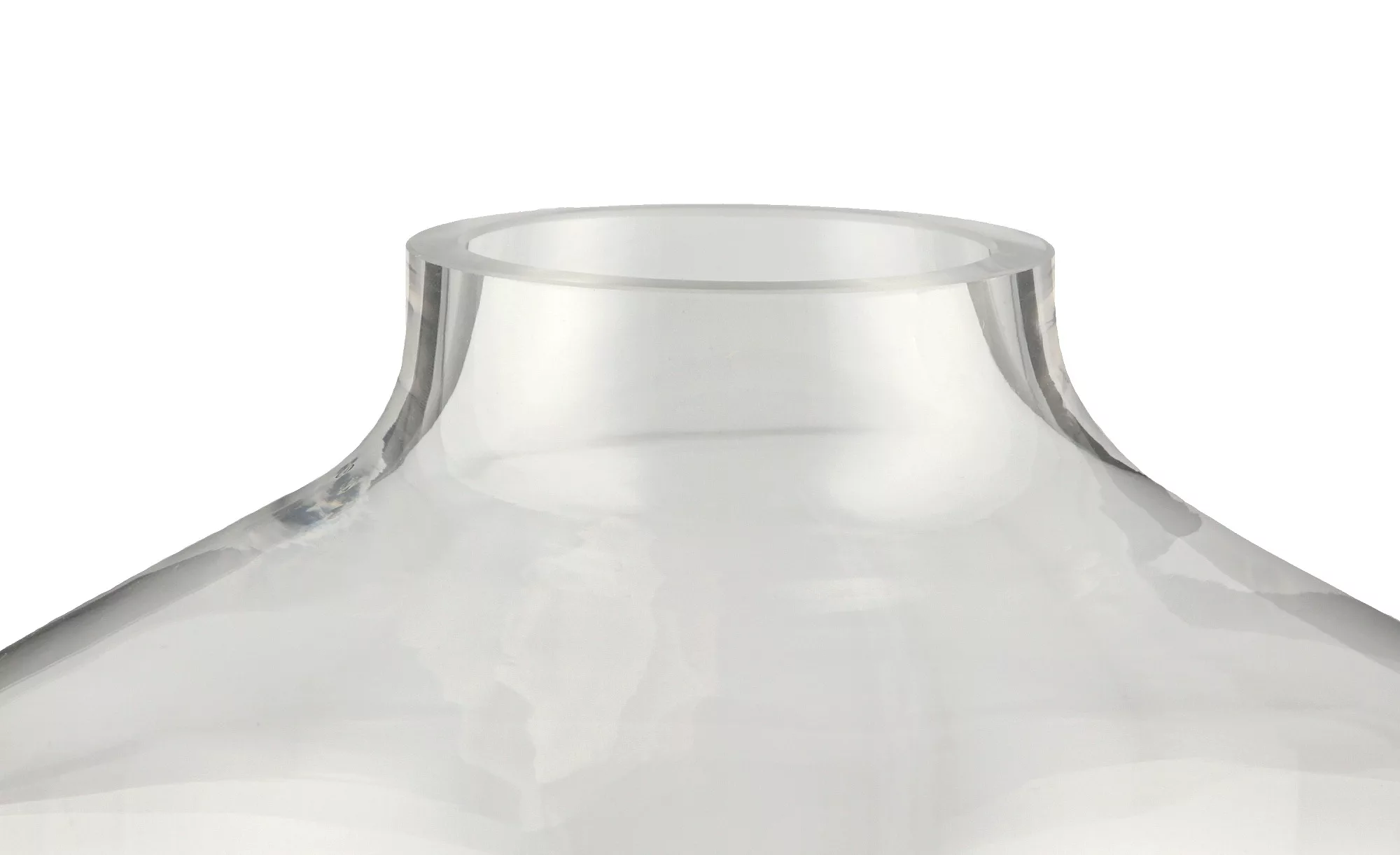 Vase mit Steinboden   ¦ grau ¦ Glas,Steingut ¦ Maße (cm): H: 22  Ø: 22.5 Ac günstig online kaufen