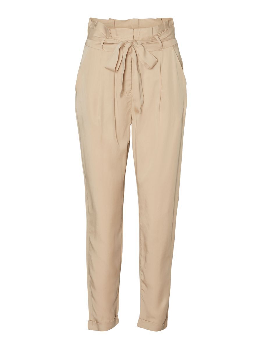 VERO MODA High Waist Paperbag Hose Damen Beige günstig online kaufen