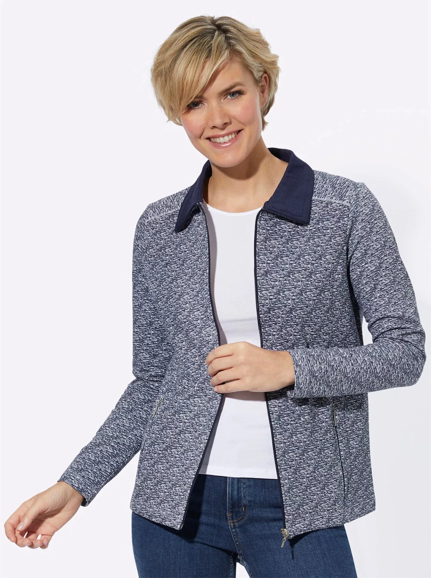 Casual Looks Shirtjacke "Sweatjacke" günstig online kaufen