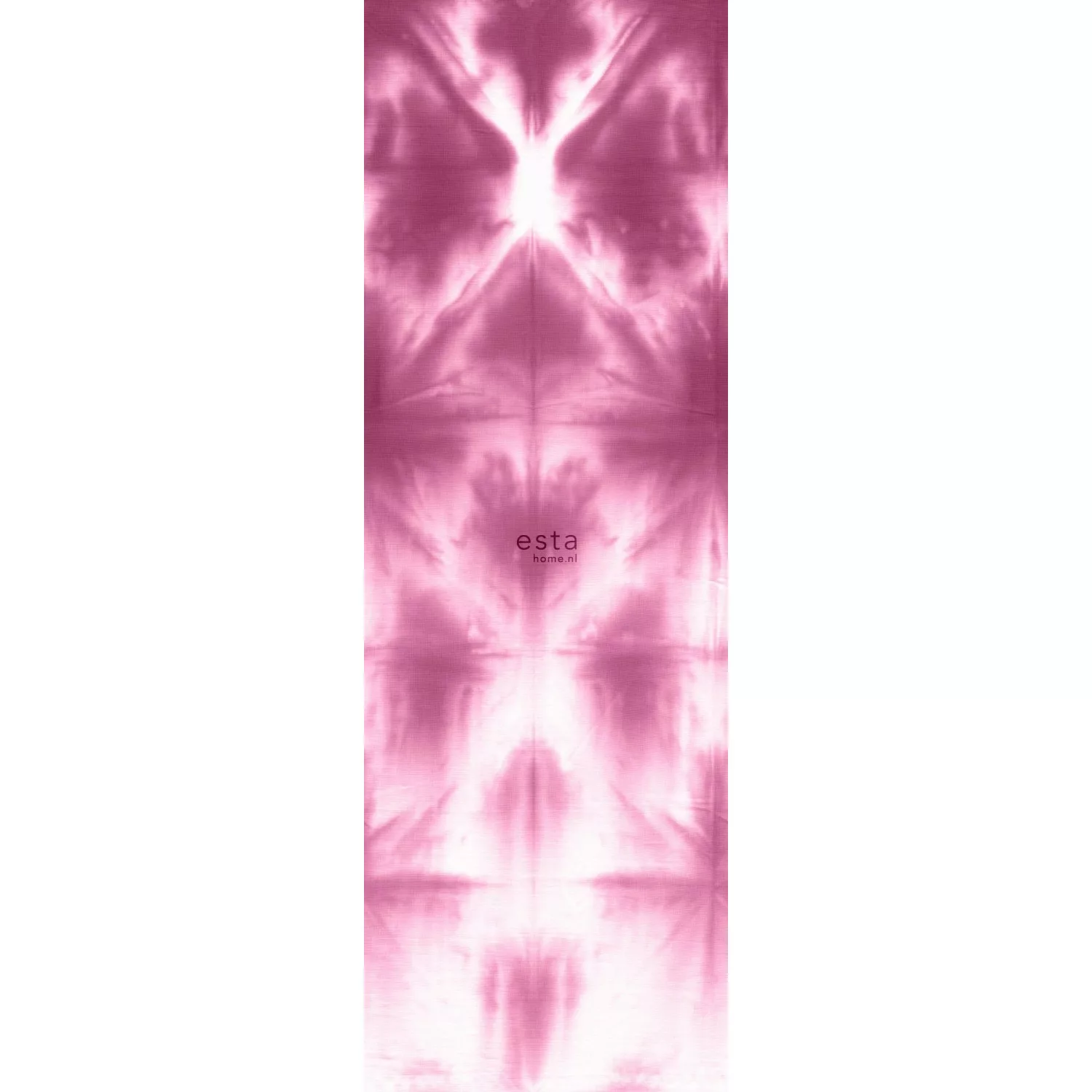 ESTAhome Fototapete Wandfüllendes Tie-Dye Shibori Muster Tiefrosa 100 x 279 günstig online kaufen