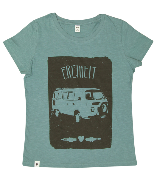 Bus Freiheit Vanlife - Fair Gehandeltes Frauen T-shirt - Slub günstig online kaufen