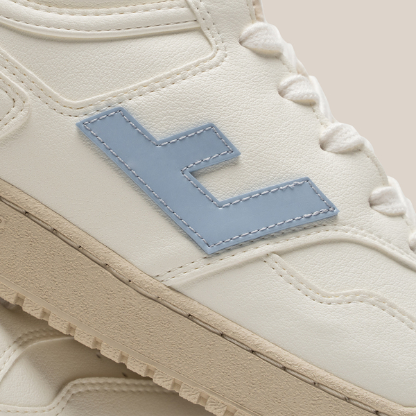 Sneaker Herren Vegan - Retro 90’s Sneakers - Off White Blue Monocolour günstig online kaufen