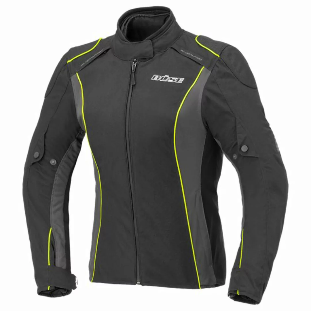 Büse Motorradjacke Büse Cara Damen Jacke schwarz / neon-gelb günstig online kaufen