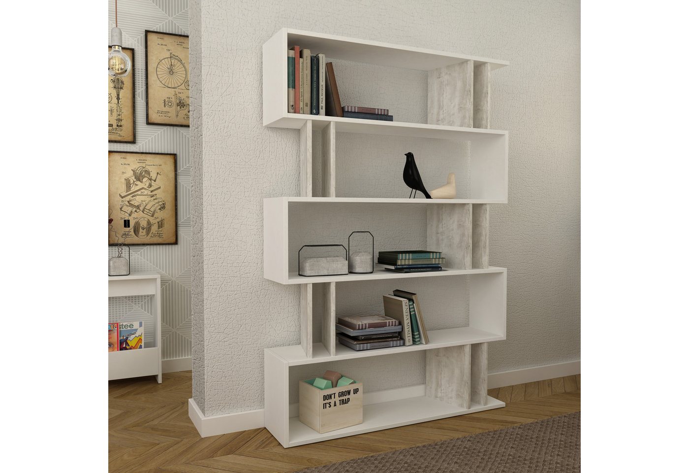 Decortie Bücherregal Partiro, Modernes Bücherregal Display Unit Raumtrenner günstig online kaufen