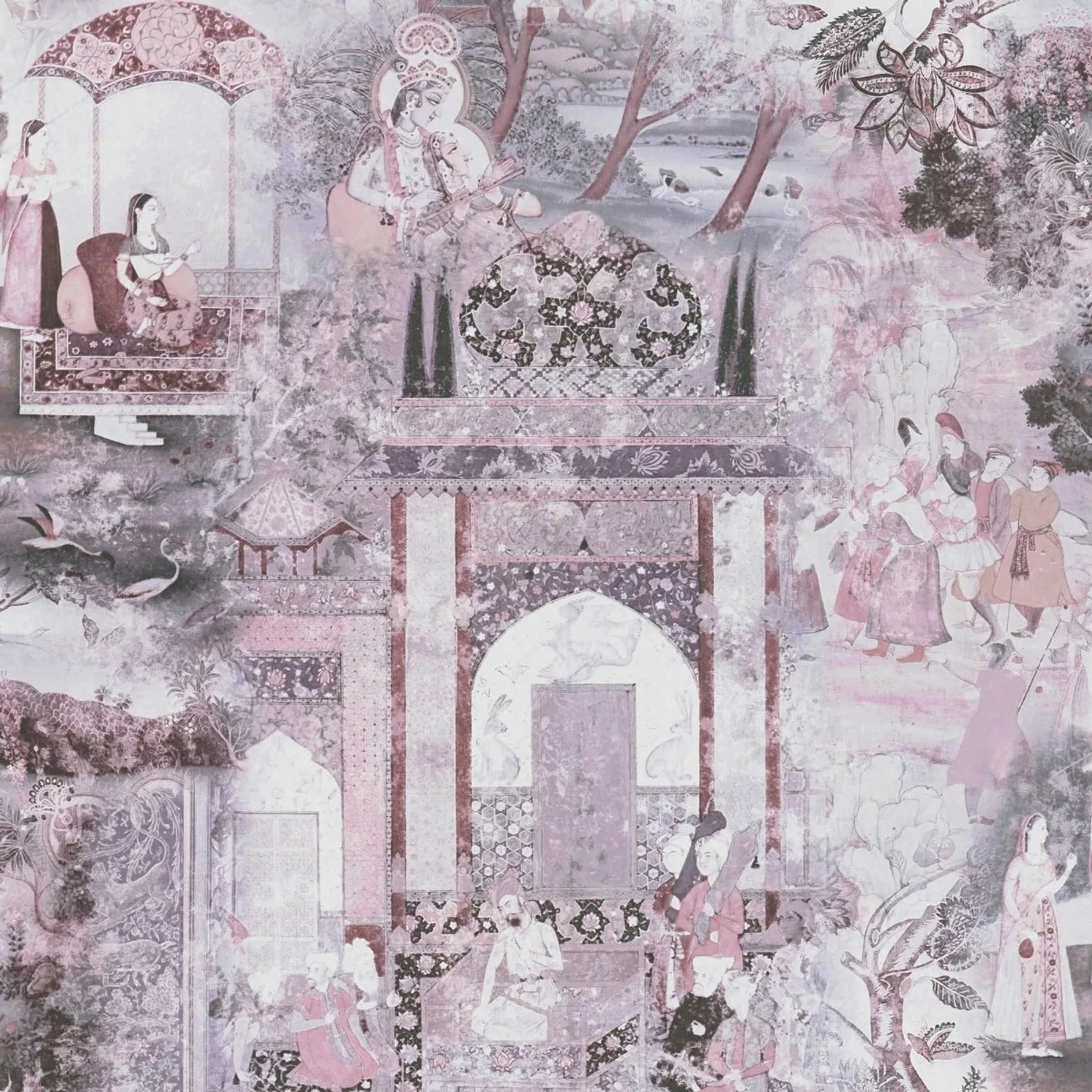 Bricoflor Vliestapete Orientalisch Lila Tapete Mit Orient Motiv In Rosa Vio günstig online kaufen