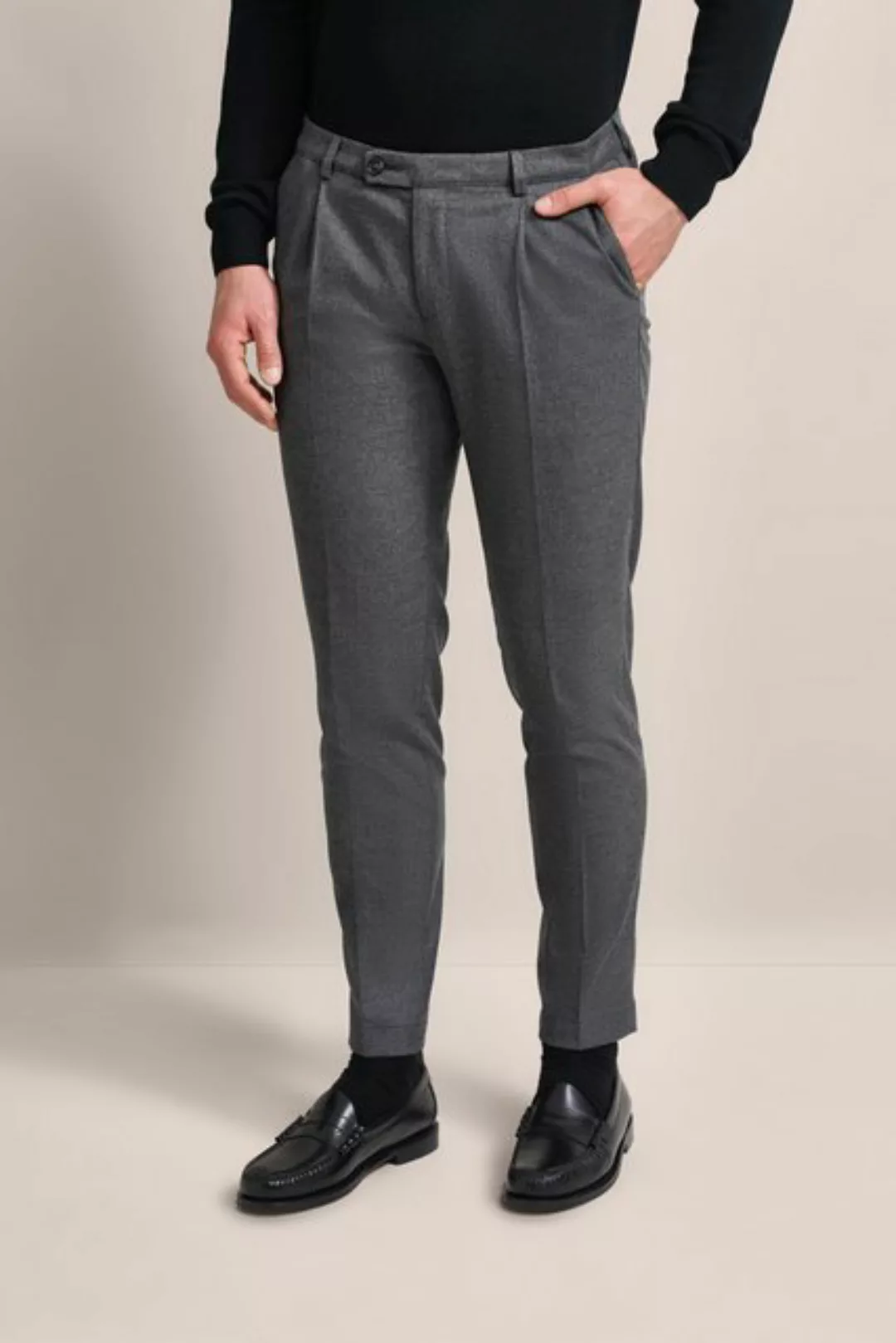 bugatti Bundfaltenhose, mit Modern-Flanell-Soft-Touch günstig online kaufen