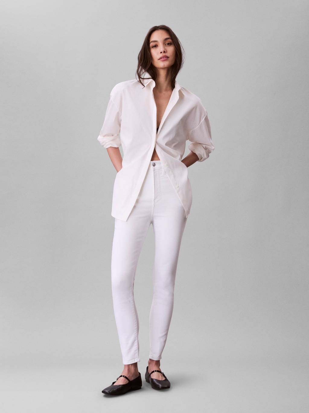 Calvin Klein Jeans Skinny-fit-Jeans "HGH RS SKNNY ANKL JN", Mit Gürtelschla günstig online kaufen