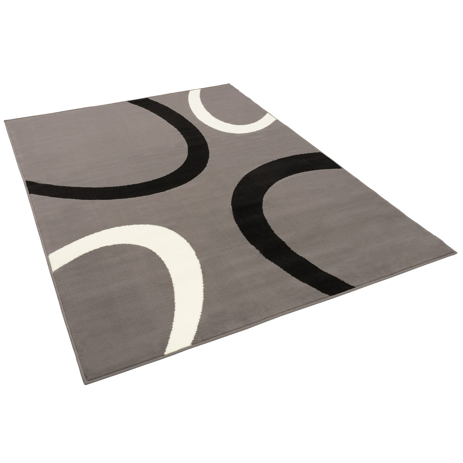Pergamon Teppich Modern Trendline Kreise Grau 160x225cm günstig online kaufen