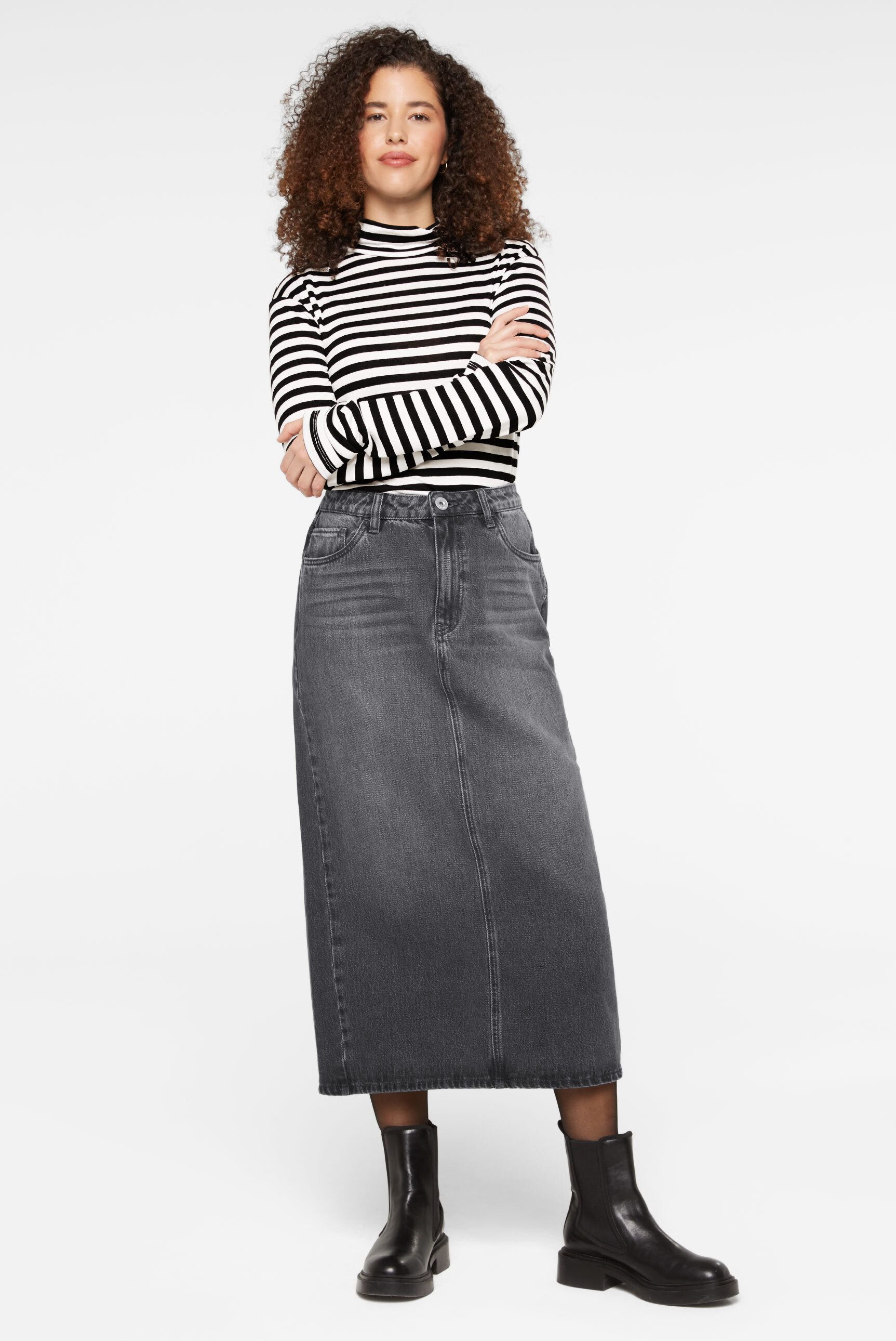 SENSES.THE LABEL Jeansrock, mit Gehschlitz günstig online kaufen