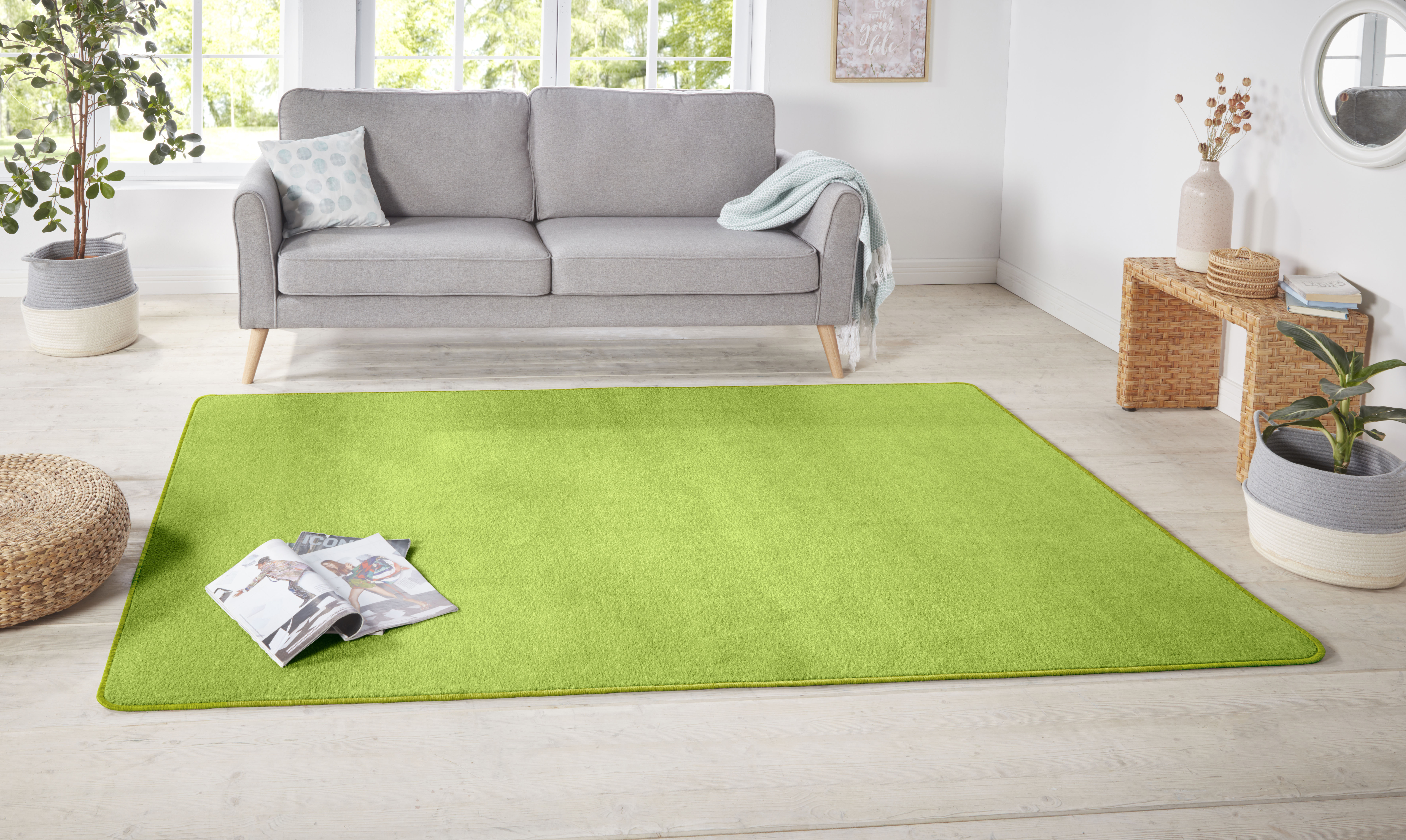 HANSE Home Teppich »Shashi«, rechteckig, 8,5 mm Höhe, Kurzflor, Unifarben, günstig online kaufen