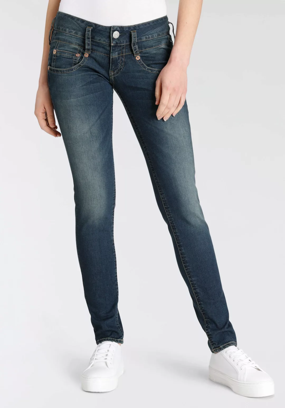 Herrlicher Slim-fit-Jeans Jeans Pitch Slim Organic Denim Vintage-Style mit günstig online kaufen