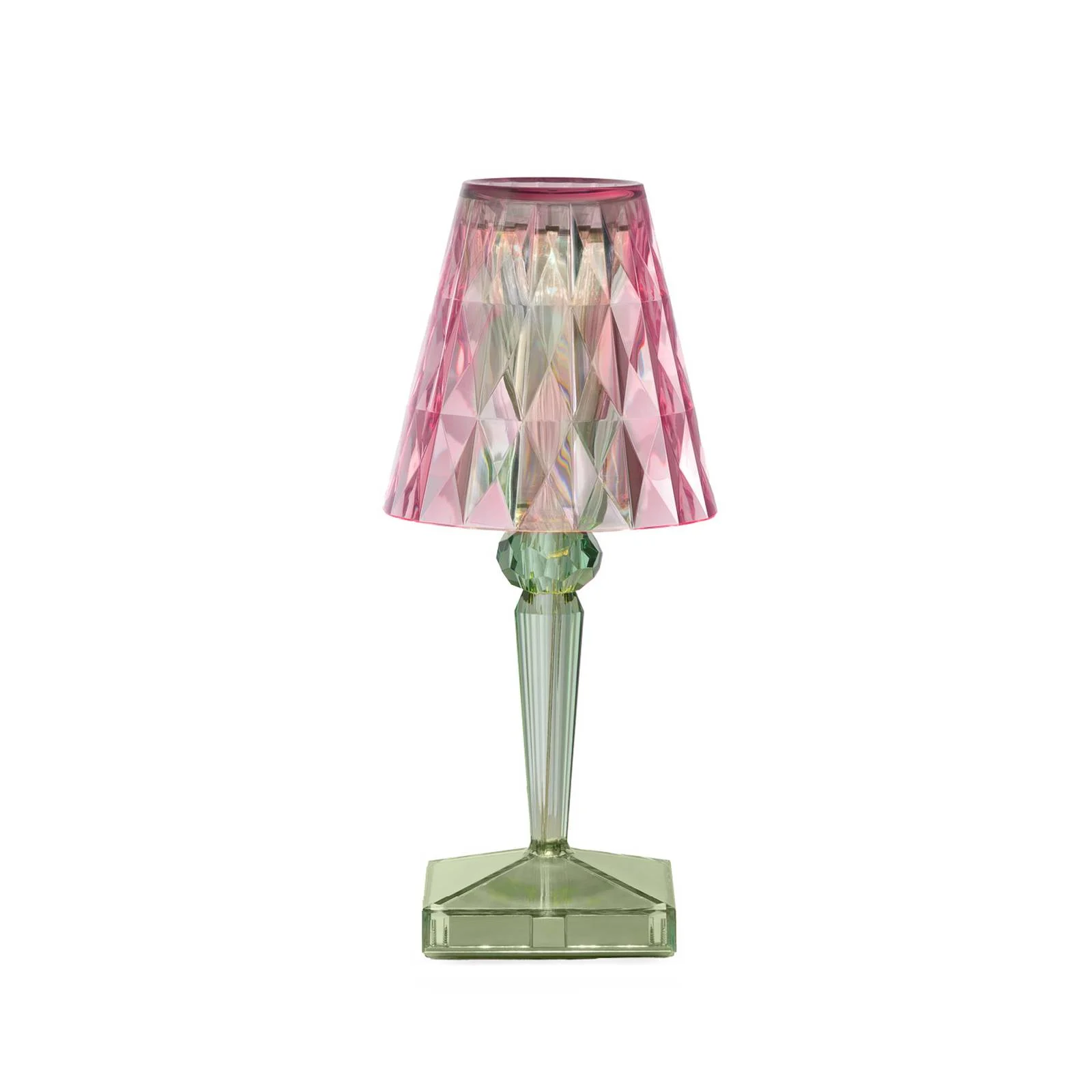 Kartell LED-Akku-Tischlampe Battery, pink/mintgrün, IP54 günstig online kaufen