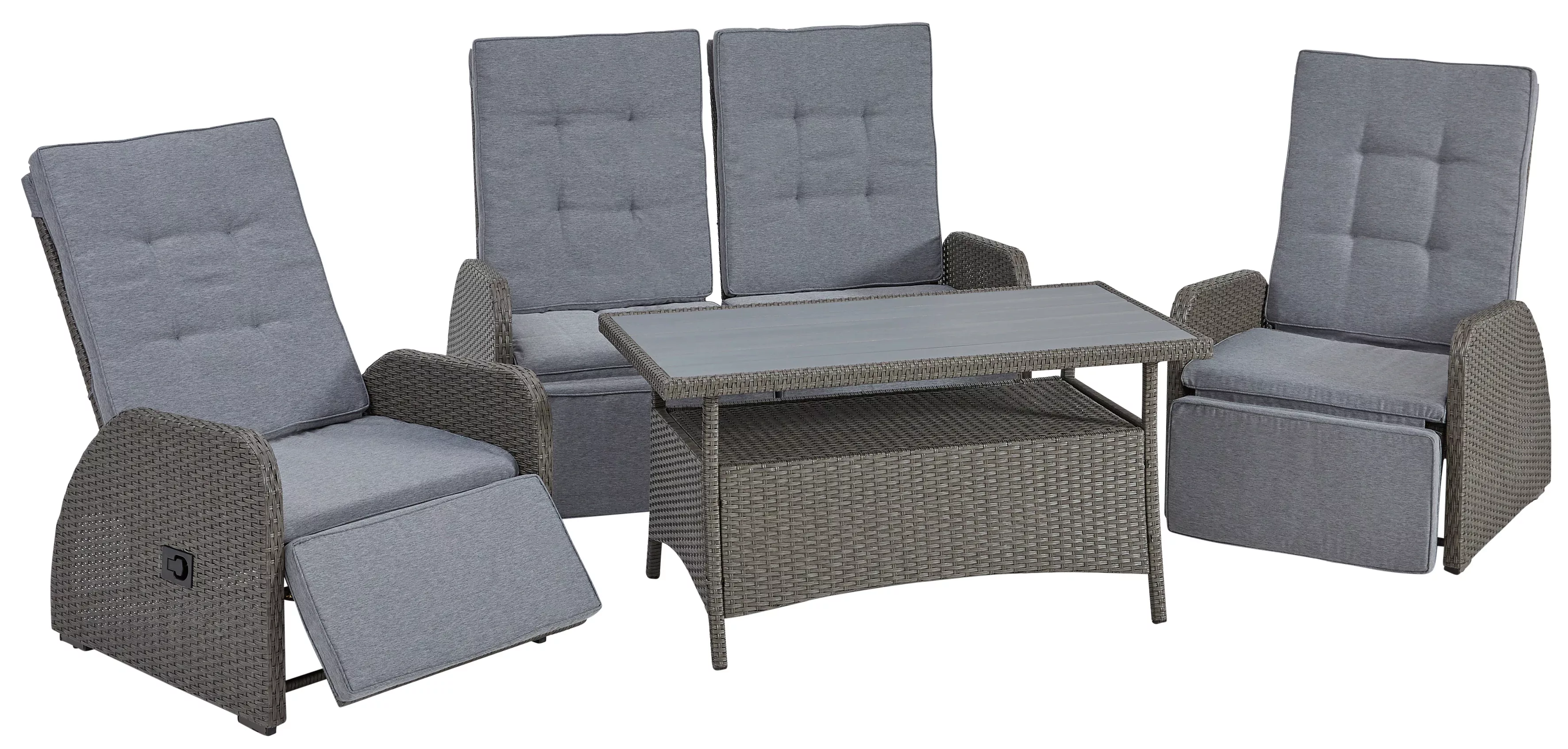 KONIFERA Gartenlounge-Set "Vigo", (Set, 8 tlg., 2x Sessel, 1x 2er Sofa, 1x günstig online kaufen