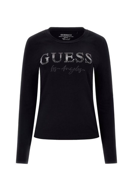 Guess Longsleeve T-Shirt LS VN Logo Micro Studs Langarmshirt (1-tlg) günstig online kaufen