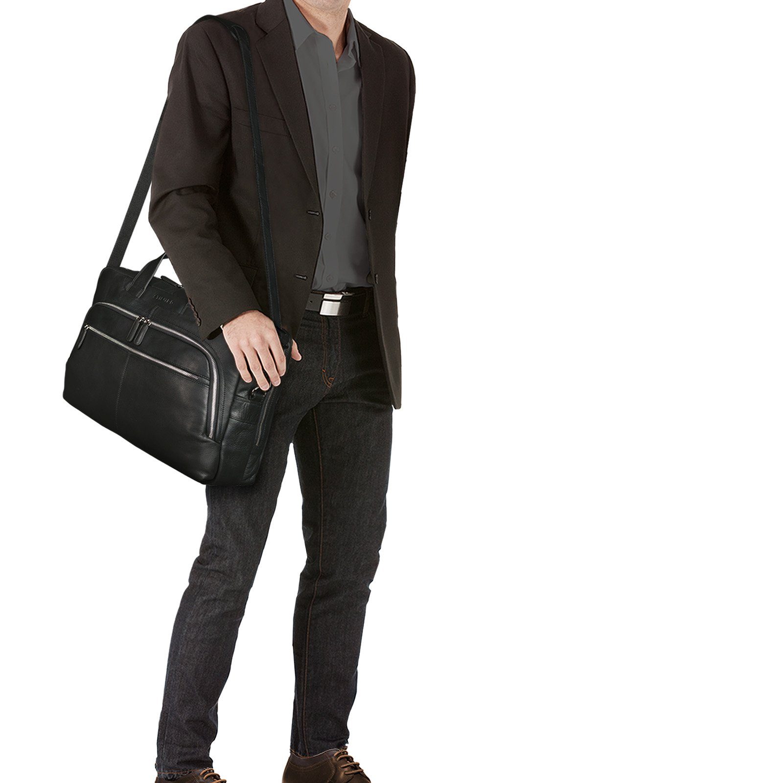 STILORD Laptoptasche "Lias" Umhängetasche Leder groß günstig online kaufen