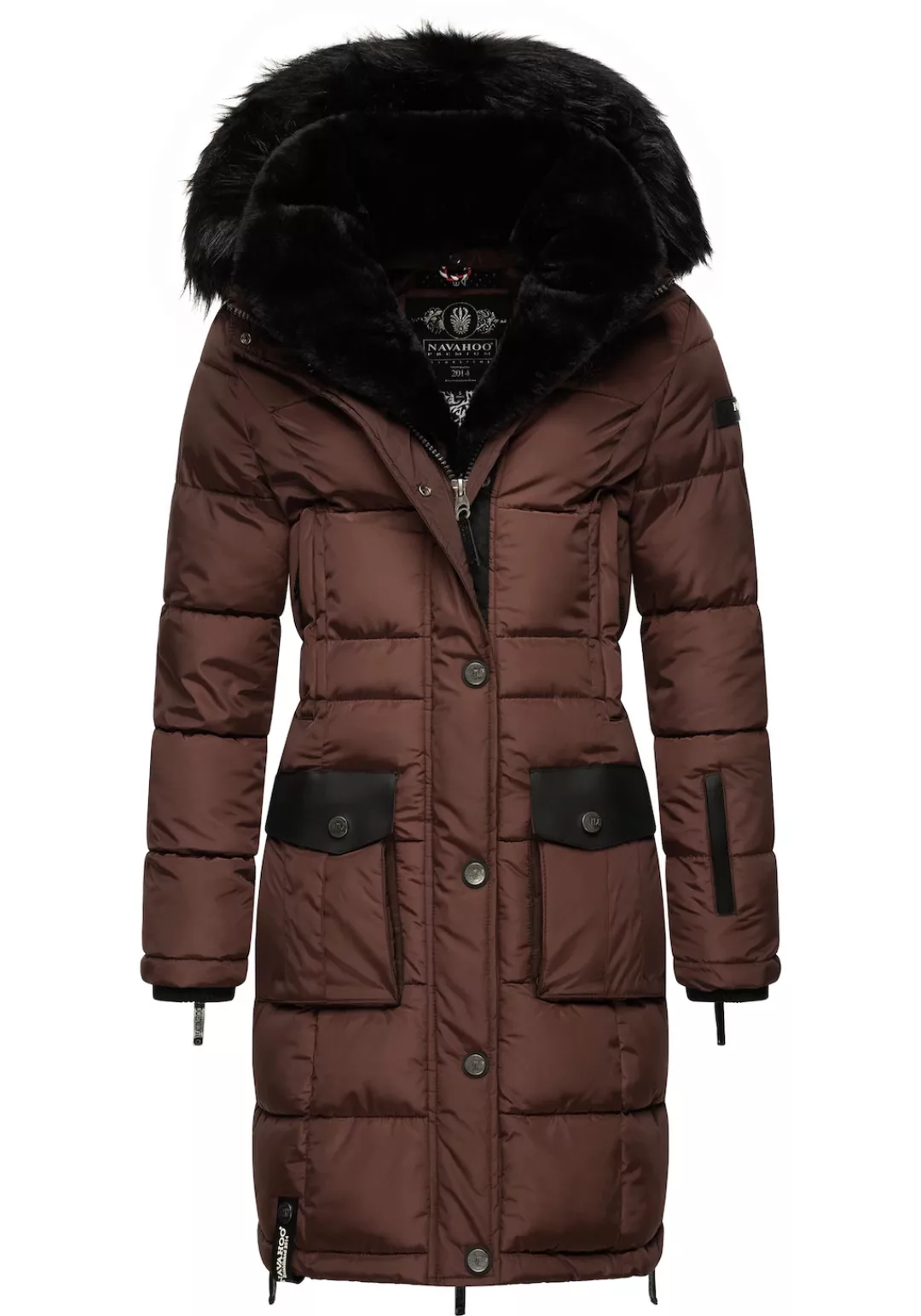 Navahoo Steppmantel "Sinja", stylischer Winter Parka mit edlem Fellimitat günstig online kaufen