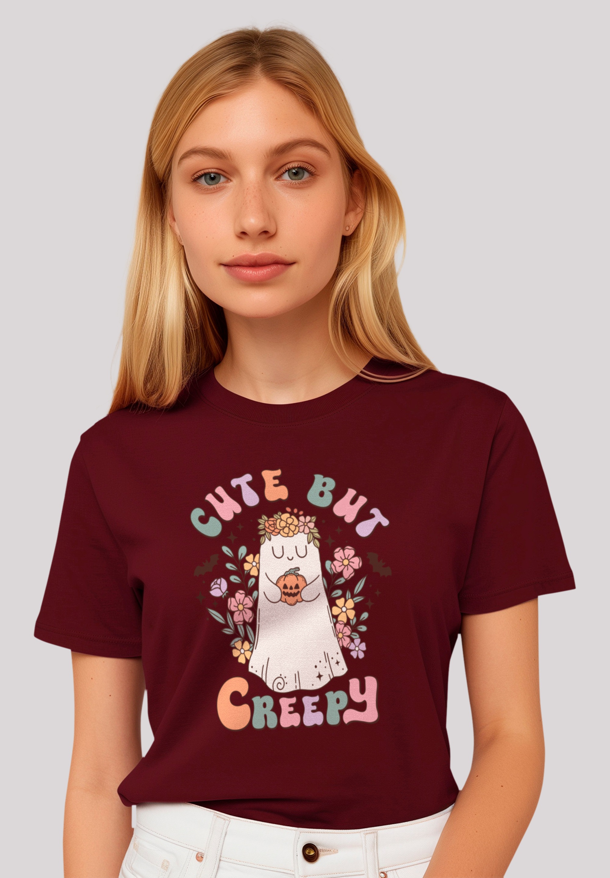 F4NT4STIC T-Shirt "Retro Halloween Cute But Creepy", Premium Qualität, Hall günstig online kaufen