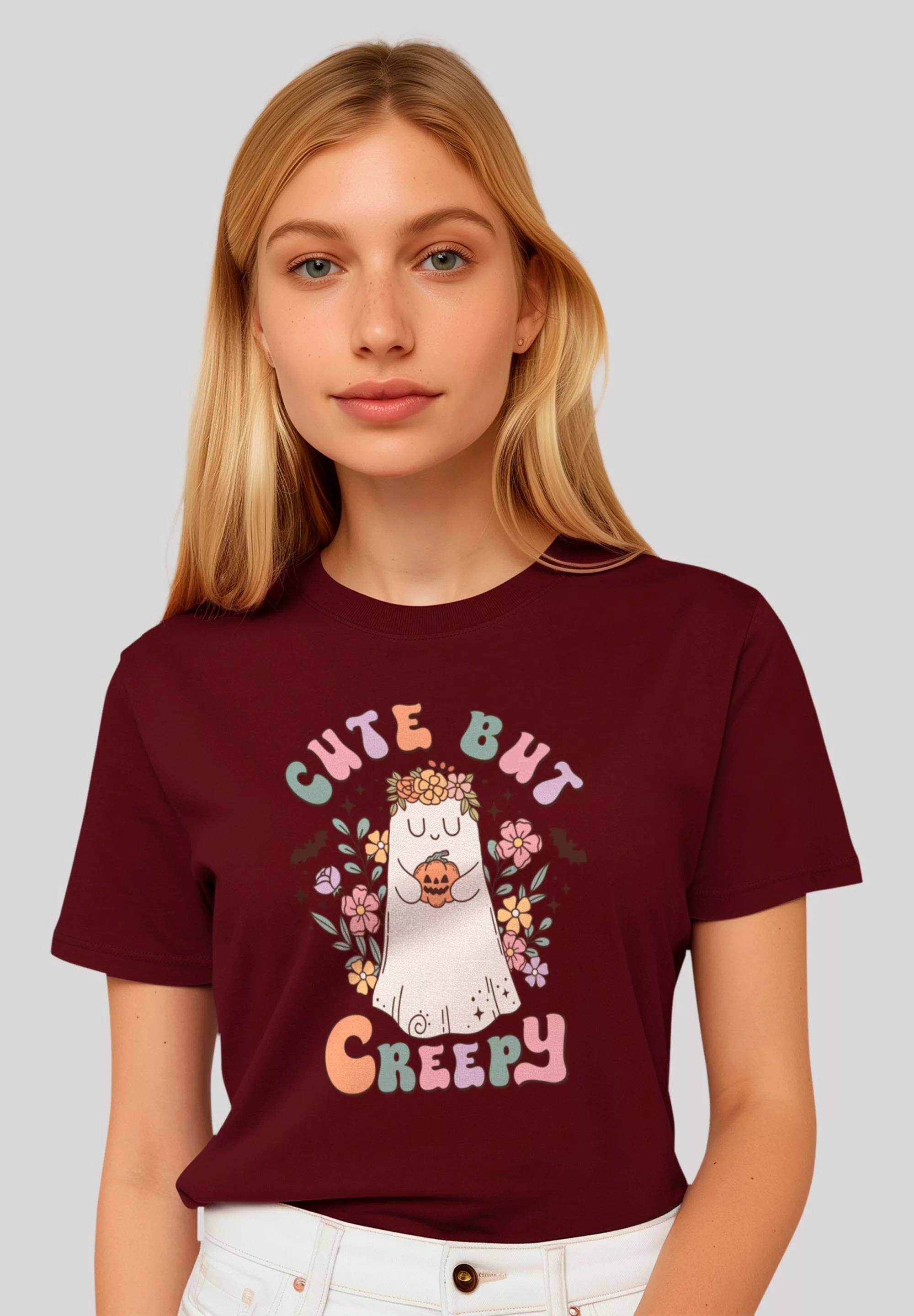 F4NT4STIC T-Shirt "Retro Halloween Cute But Creepy", Premium Qualität, Hall günstig online kaufen