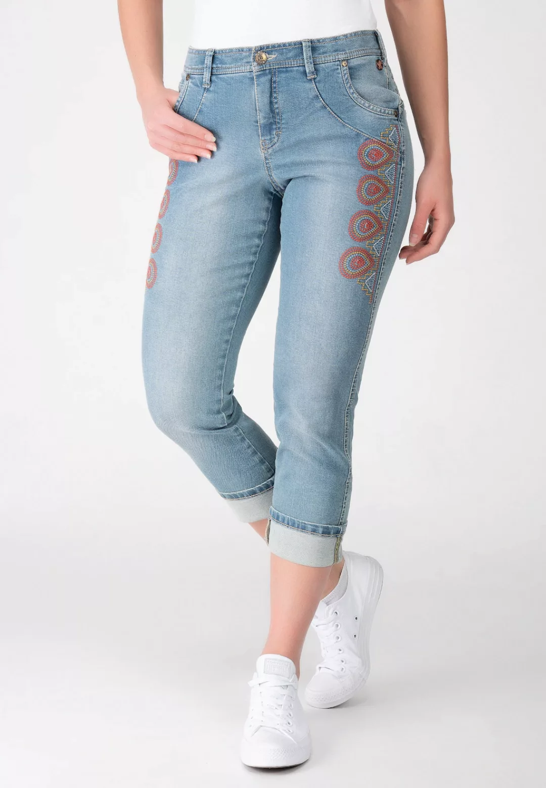 Recover Pants 5-Pocket-Jeans "7/8-Jeans", mit Stickerei günstig online kaufen