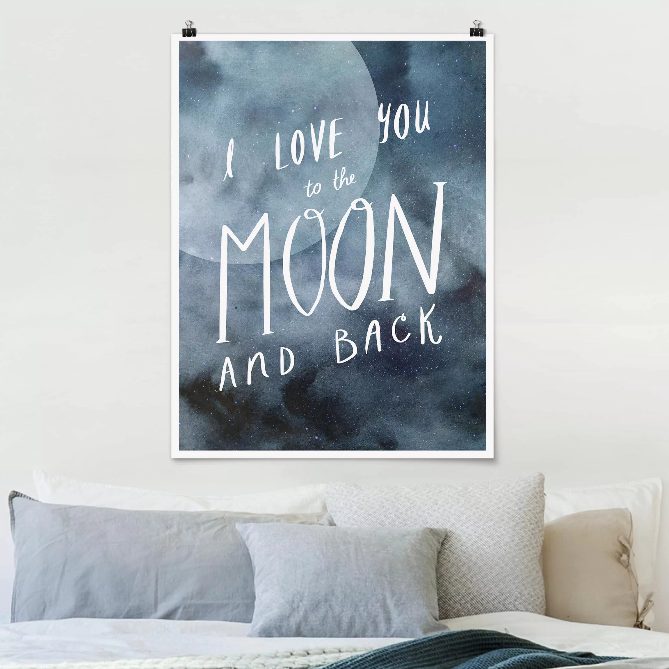 Poster - Hochformat Himmlische Liebe - Mond günstig online kaufen