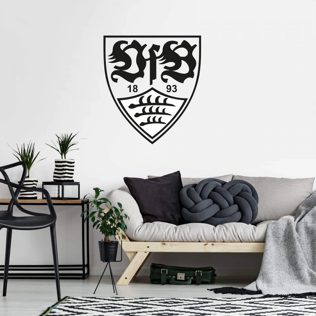 Wall-Art Wandtattoo »Fußball VfB Stuttgart Logo«, (1 St.), selbstklebend, e günstig online kaufen