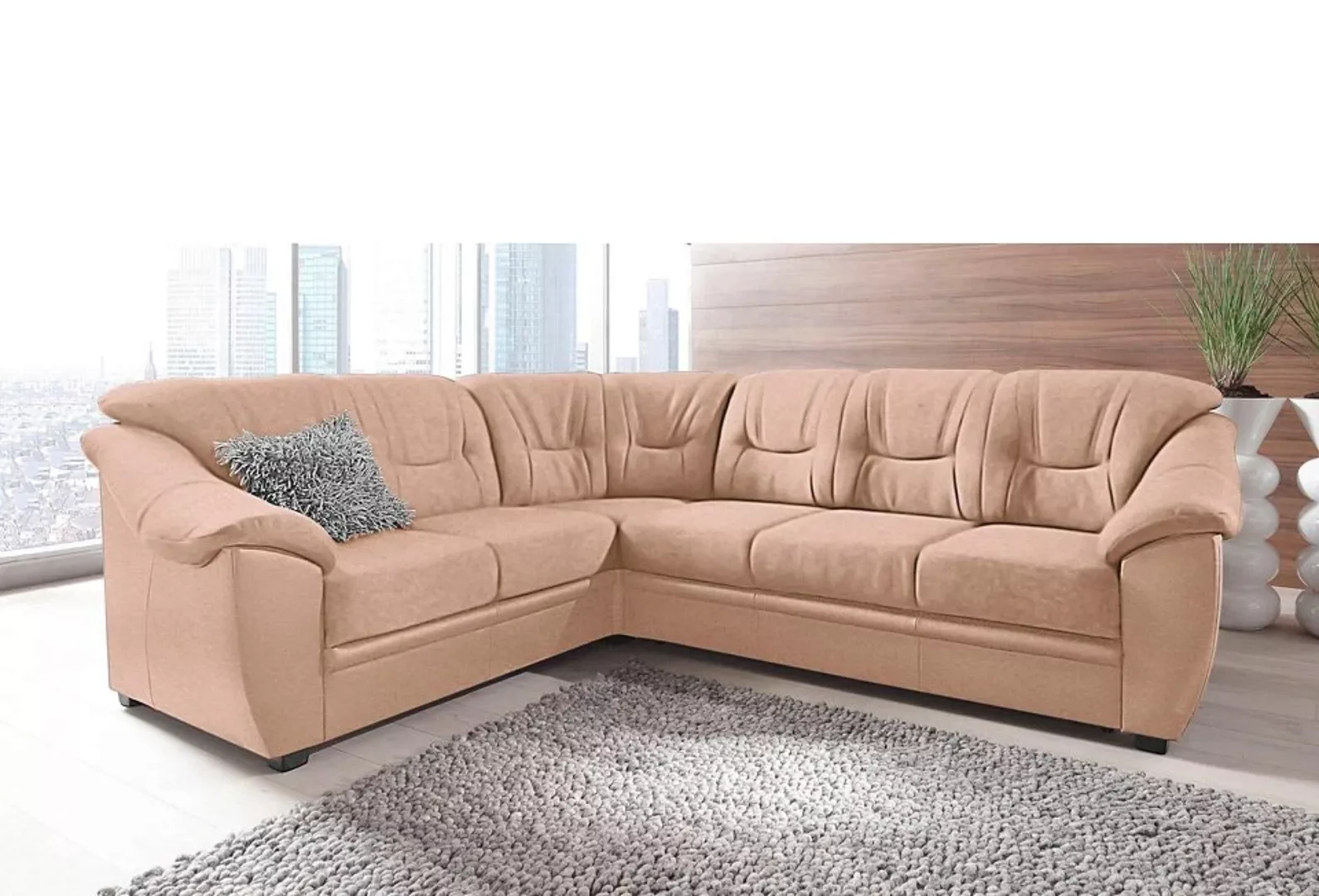 sit&more Ecksofa "Savona L-Form", wahlweise mit Bettfunktion, inklusive Fed günstig online kaufen