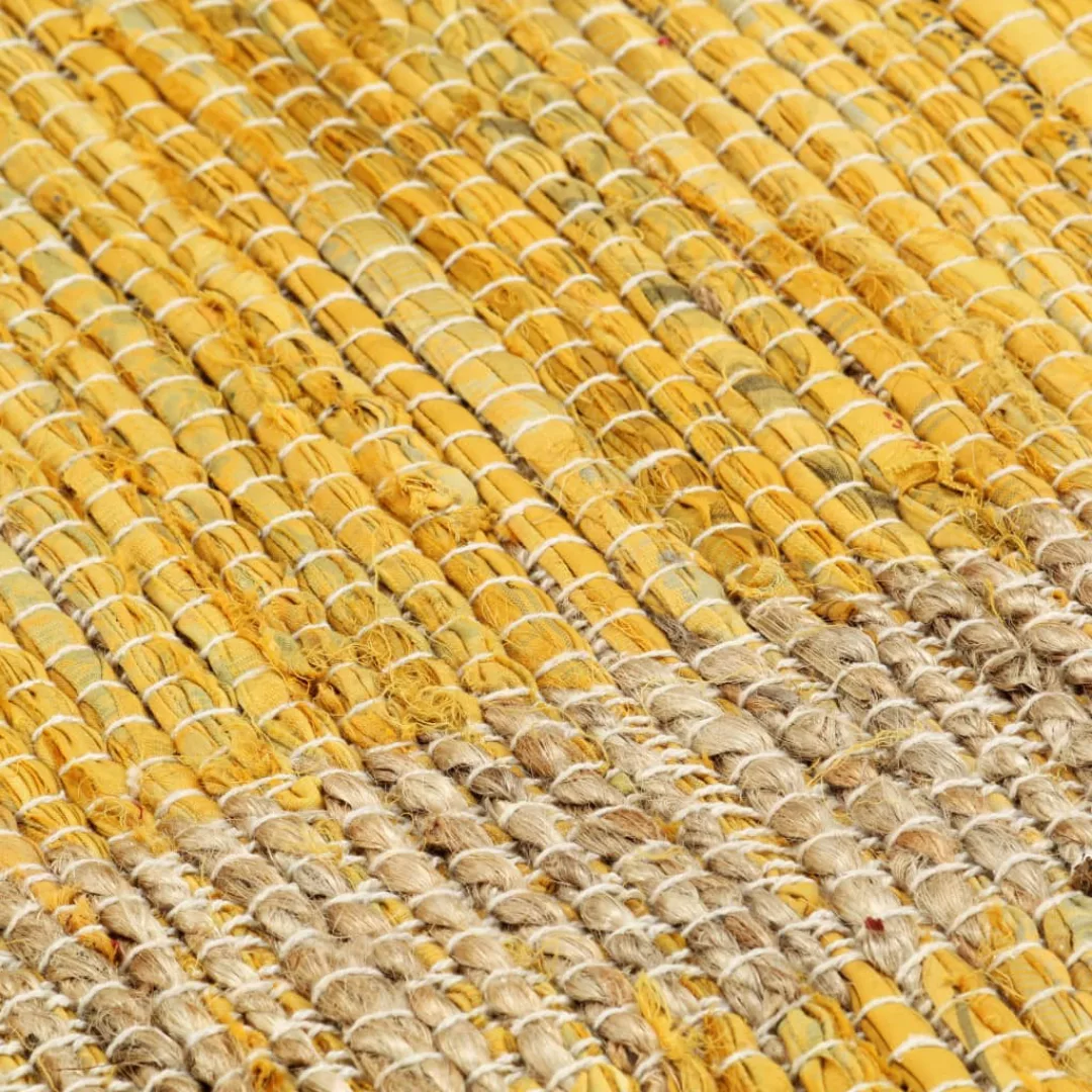 Teppich Handgefertigt Jute Gelb 160x230 Cm günstig online kaufen