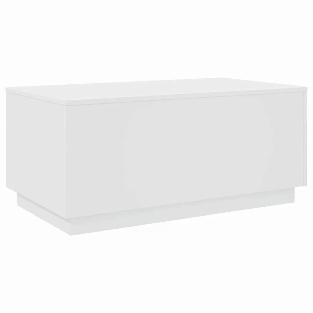 vidaXL Couchtisch Couchtisch mit LED-Leuchten Weiß günstig online kaufen