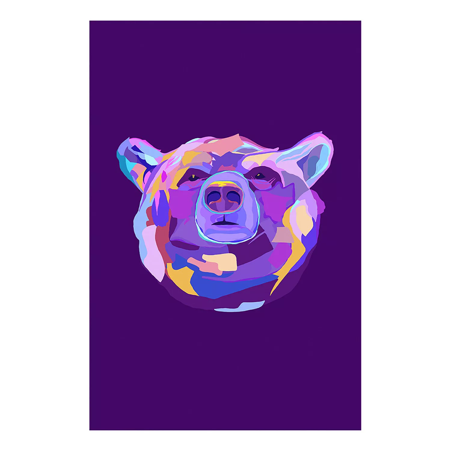 home24 Wandbild Colourful Bear günstig online kaufen