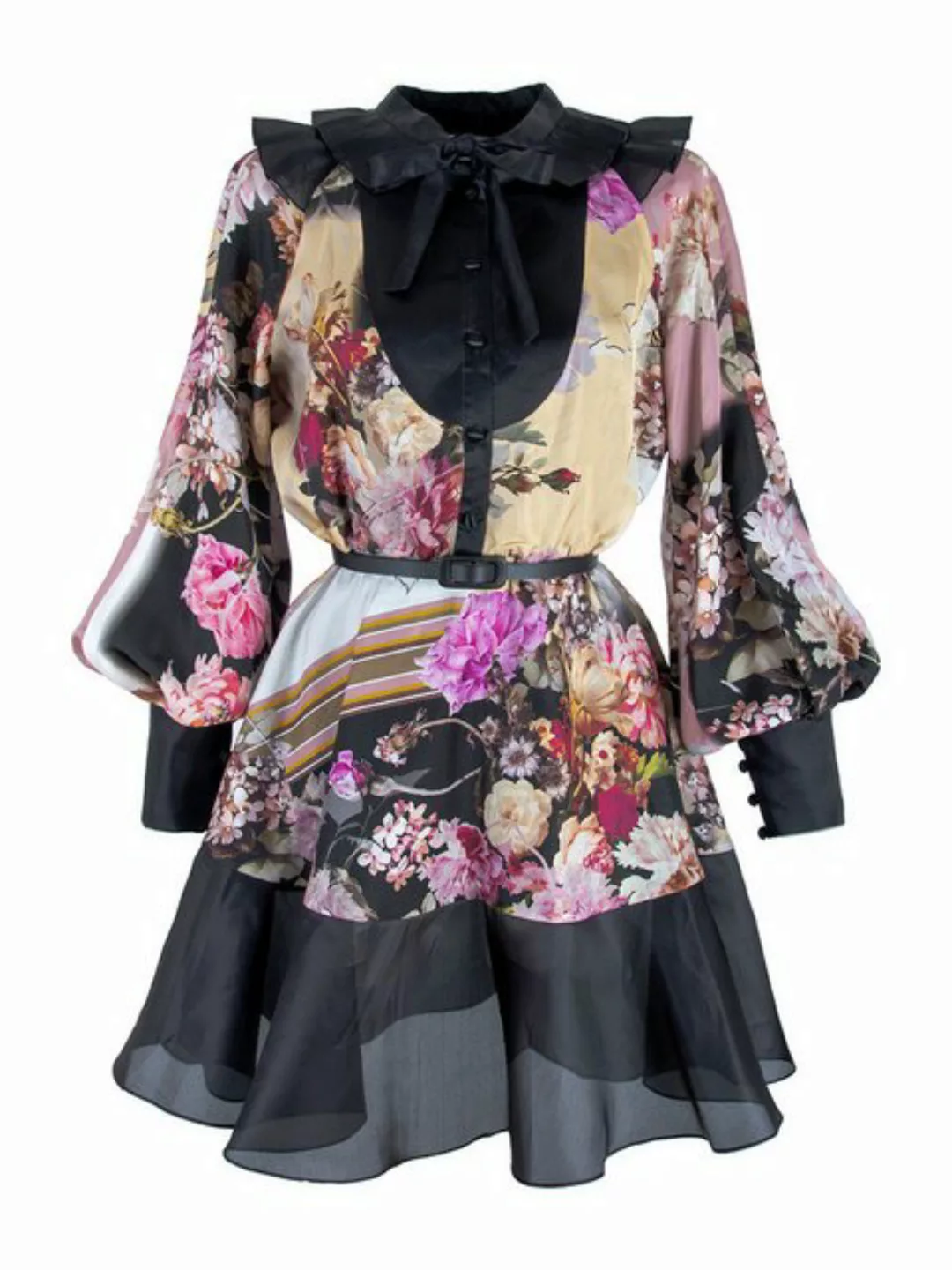 RUA & RUA Minikleid Kleid aus Seide Floral Mehrfarbig günstig online kaufen