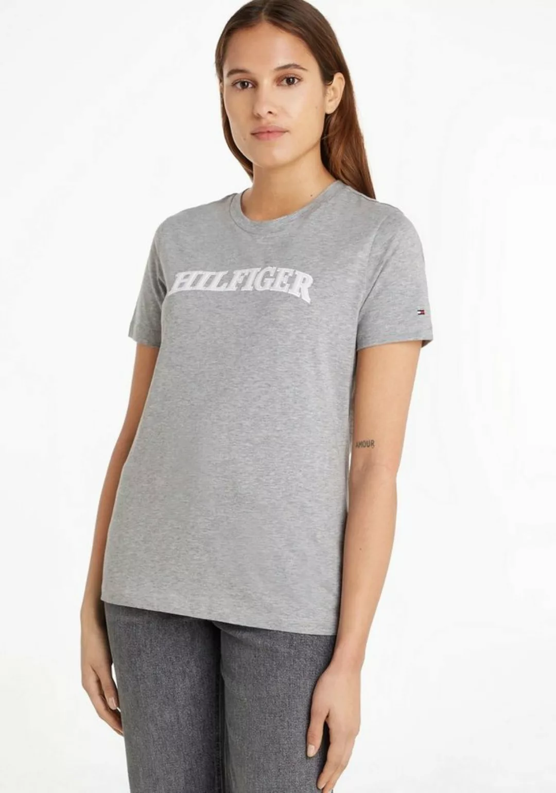 Tommy Hilfiger T-Shirt REG TONAL HILFIGER C-NK SS mit Tommy Hilfiger Marken günstig online kaufen