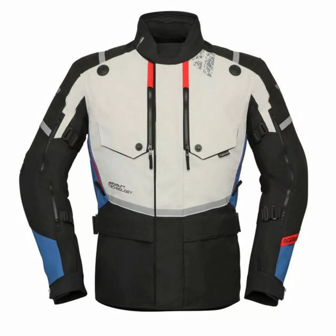 Modeka Motorradjacke Modeka Trohn Textiljacke hellgrau / blau XXL günstig online kaufen