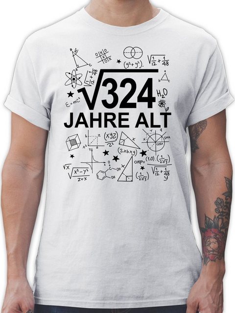 Shirtracer T-Shirt (Wurzel 324) Achtzehn Jahre alt schwarz 18. Geburtstag günstig online kaufen