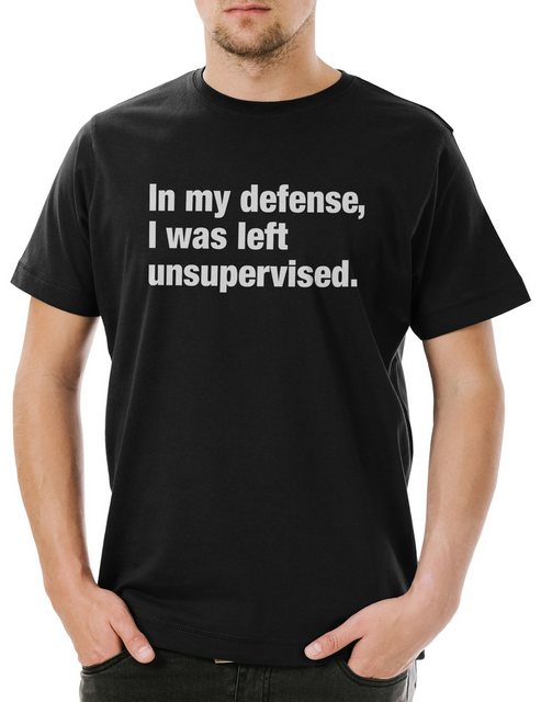 Urban Backwoods Print-Shirt In My Defense I Was Left Unsupervised B Herren günstig online kaufen