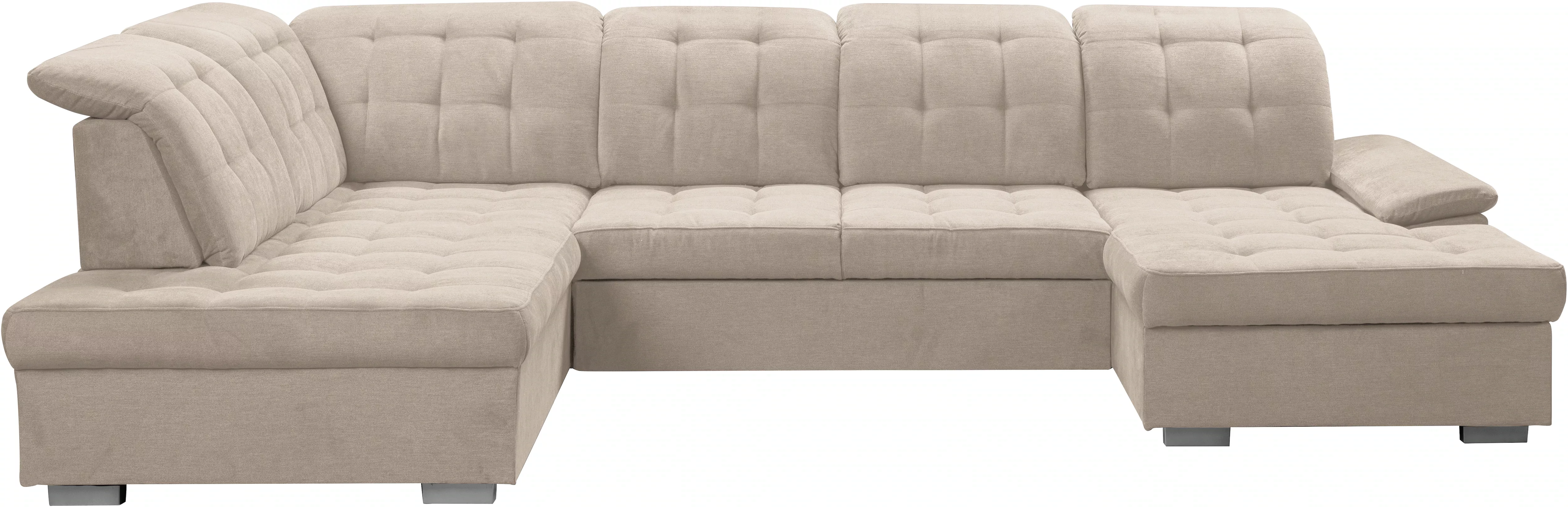 WERK2 Wohnlandschaft "Kordula-New U-Form", Sofa in U-Form mit Schlaffunktio günstig online kaufen