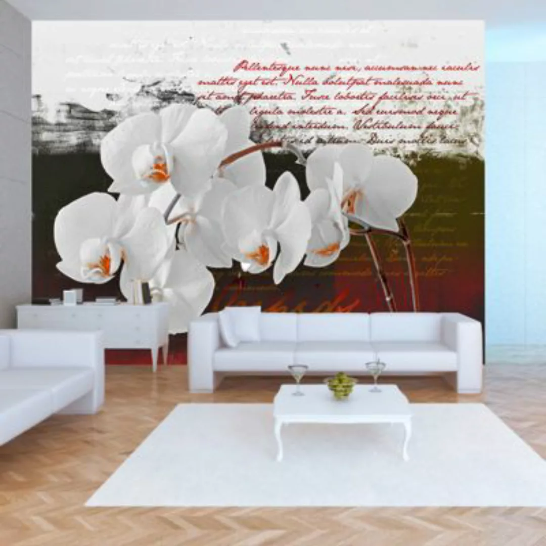 artgeist Fototapete Diary and orchid mehrfarbig Gr. 200 x 140 günstig online kaufen
