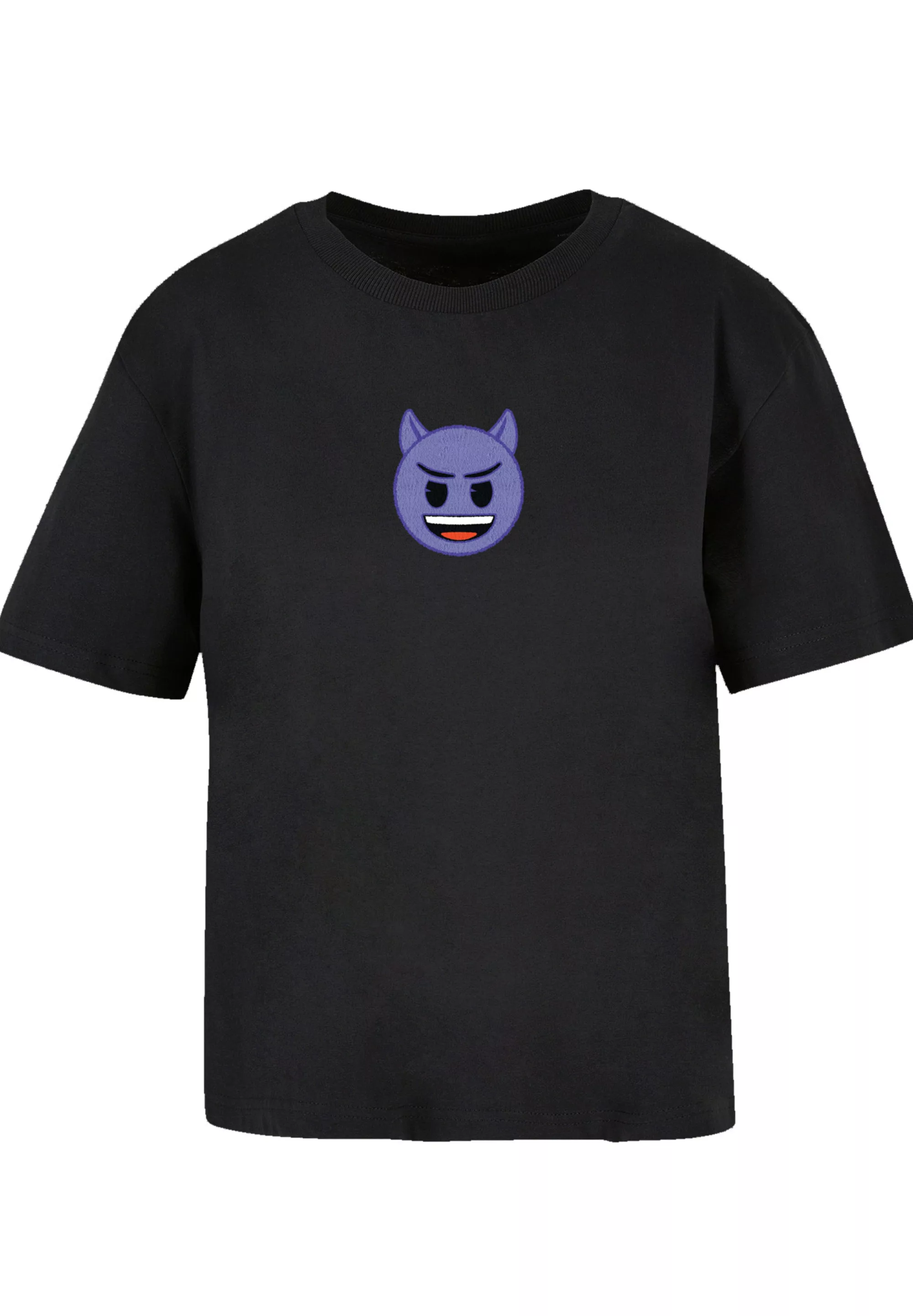 F4NT4STIC T-Shirt "emoji couture evil smiling purple face", Premium Qualitä günstig online kaufen