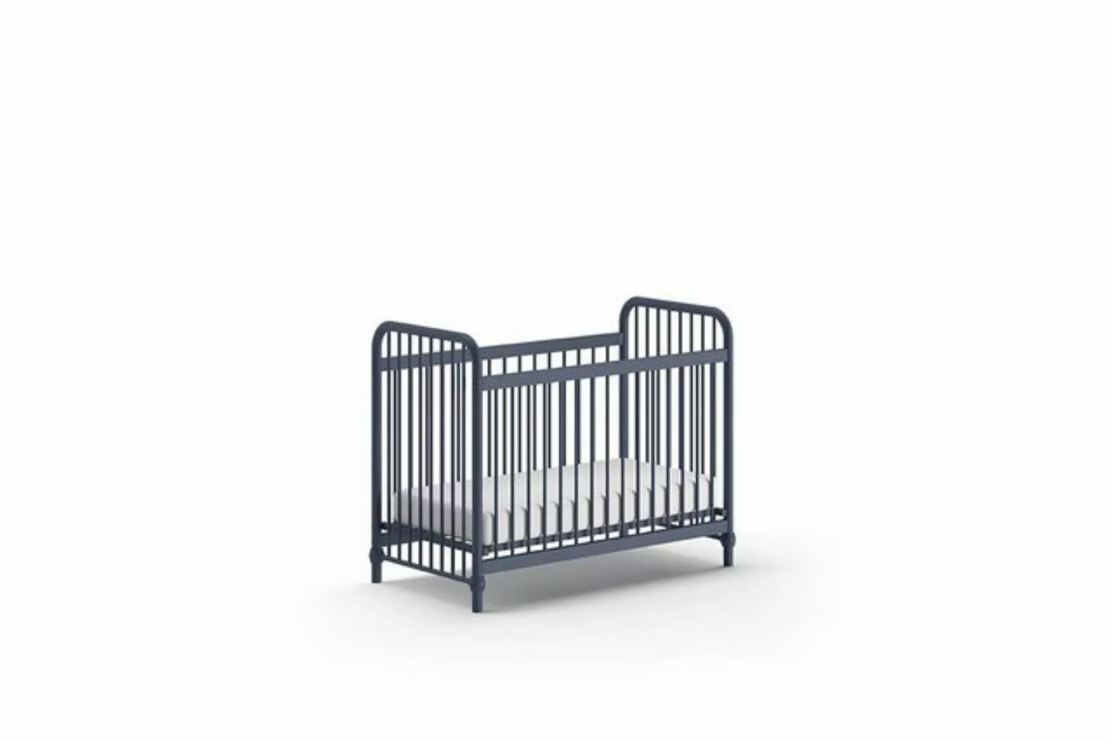 möbelando Babybett BRONXX, aus Metall in Blau matt. Abmessungen (BxHxT) 130 günstig online kaufen