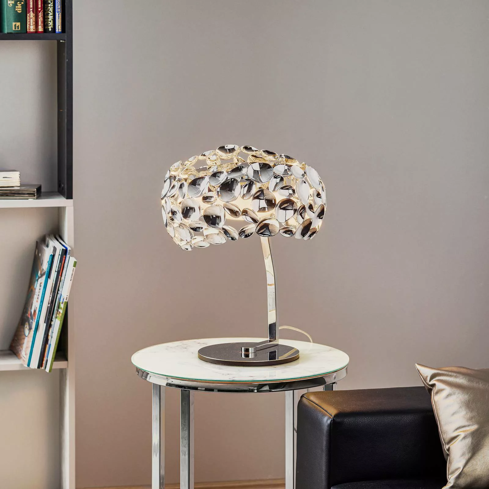 LED-Tischleuchte Narisa chrom günstig online kaufen