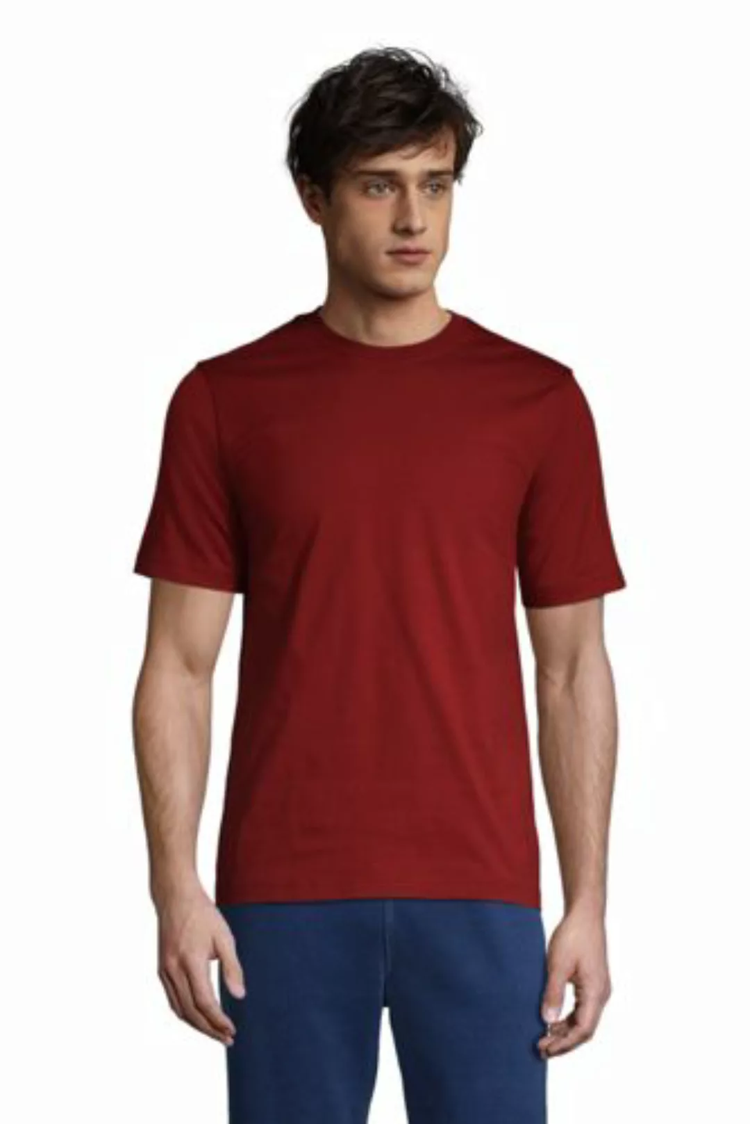 Super-T Kurzarm-Shirt, Classic Fit, Herren, Größe: L Tall, Rot, Jersey, by günstig online kaufen