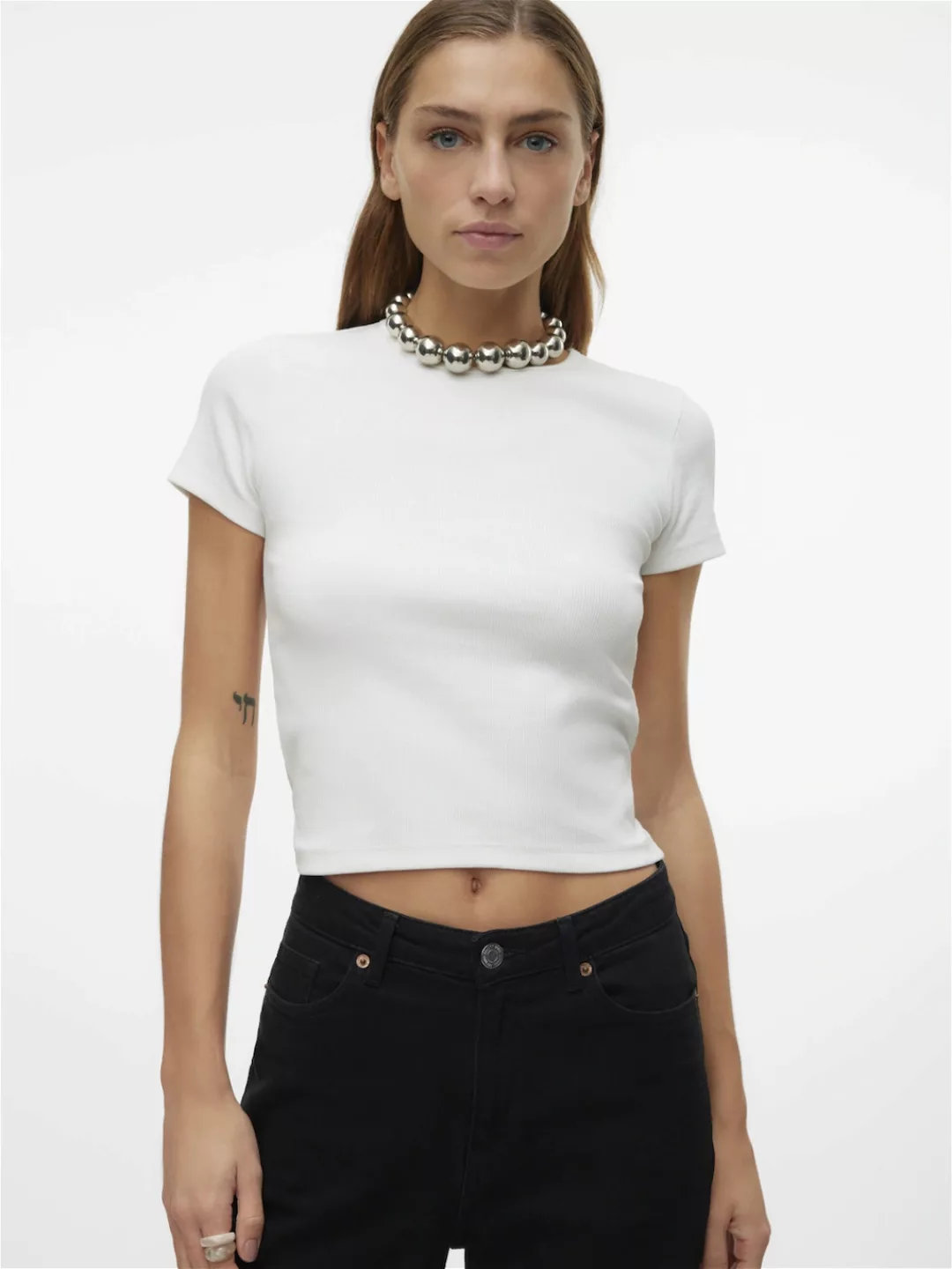 Vero Moda Rundhalsshirt VMCHLOE SS SHORT TOP JRS NOOS günstig online kaufen