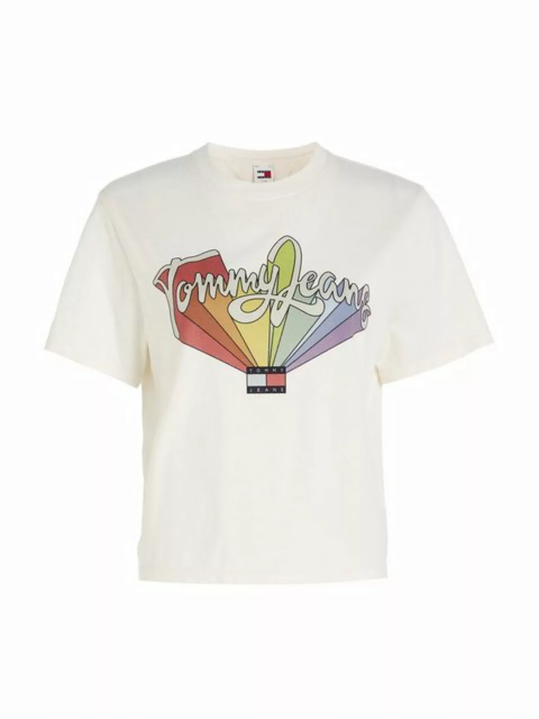 Tommy Jeans T-Shirt TJW BXY RAINBOW FLAG TEE mit Frontprint günstig online kaufen