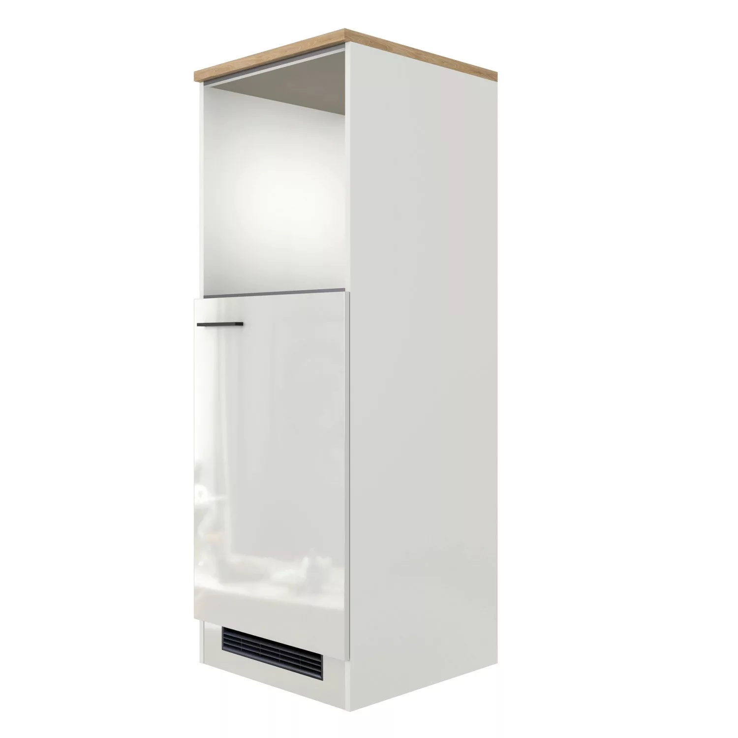 Flex-Well Exclusiv Demi-Geräteschrank Lund 60 cm H169 cm Lichtgrau glänzend günstig online kaufen