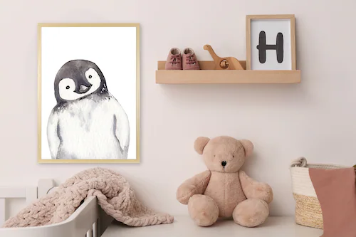 queence Bild mit Rahmen "Pinguin", Fantasy-Pinguine-Tiere, (1 St.), HD Prem günstig online kaufen