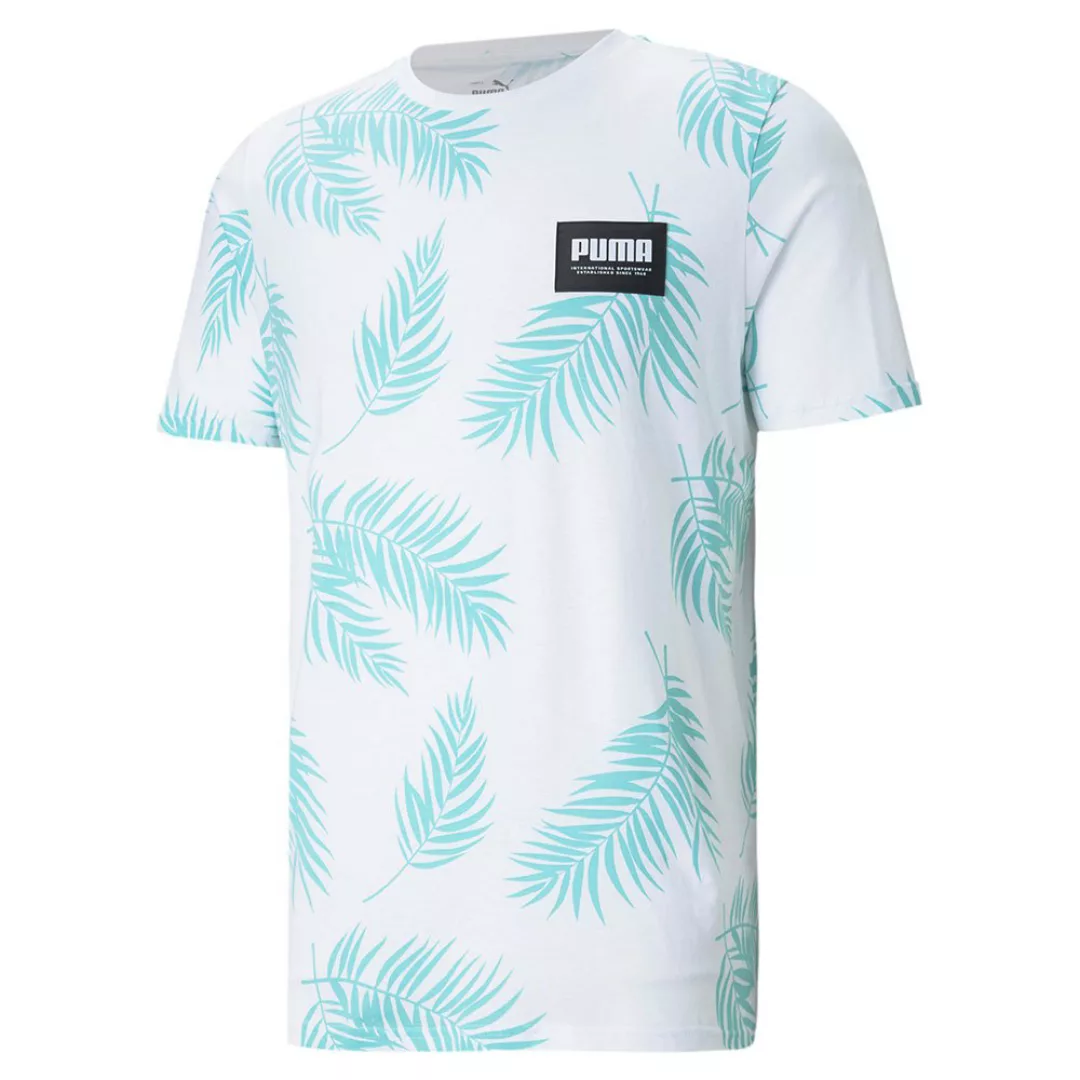 Puma Summer Court All Over Print Kurzarm T-shirt S Puma White günstig online kaufen