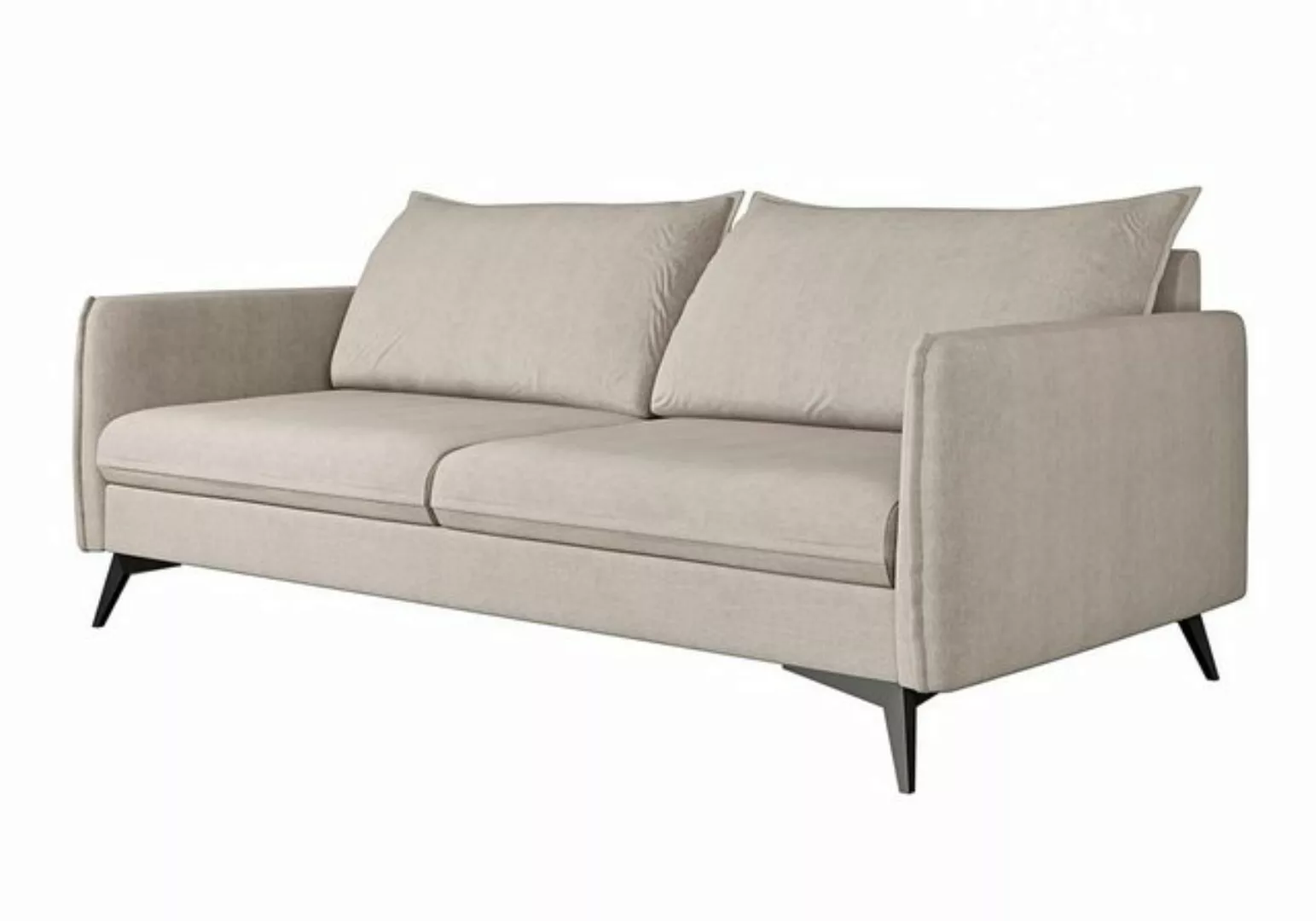 S-Style Möbel 3-Sitzer Modernes Sofa Azalea mit Schwarz Metall Füßen, mit W günstig online kaufen